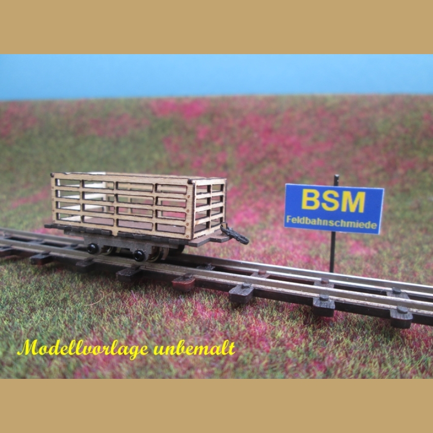 BSM-Gitterwagenlore /Holz - Bausatz H0e